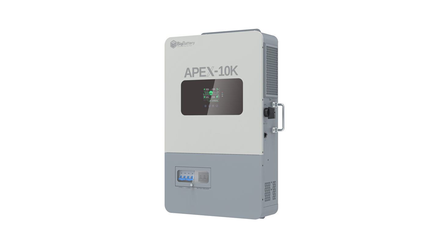 APEX 10K off-grid inverter, right angle view