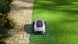 Sunseeker X4 mowing precisely along a paved edge