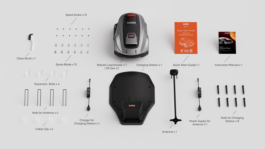 Sunseeker X5 Gen2 box contents and included accessories