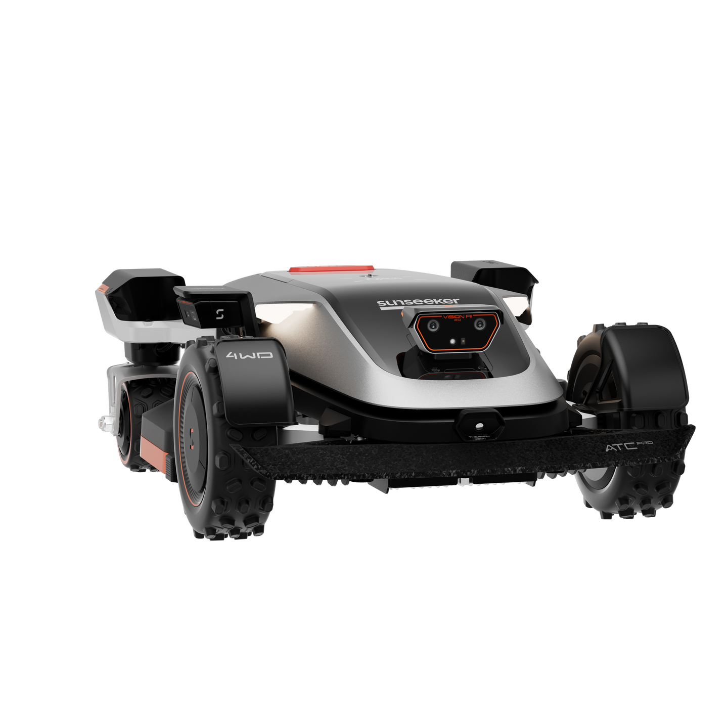 Sunseeker X9 robot lawn mower, front view