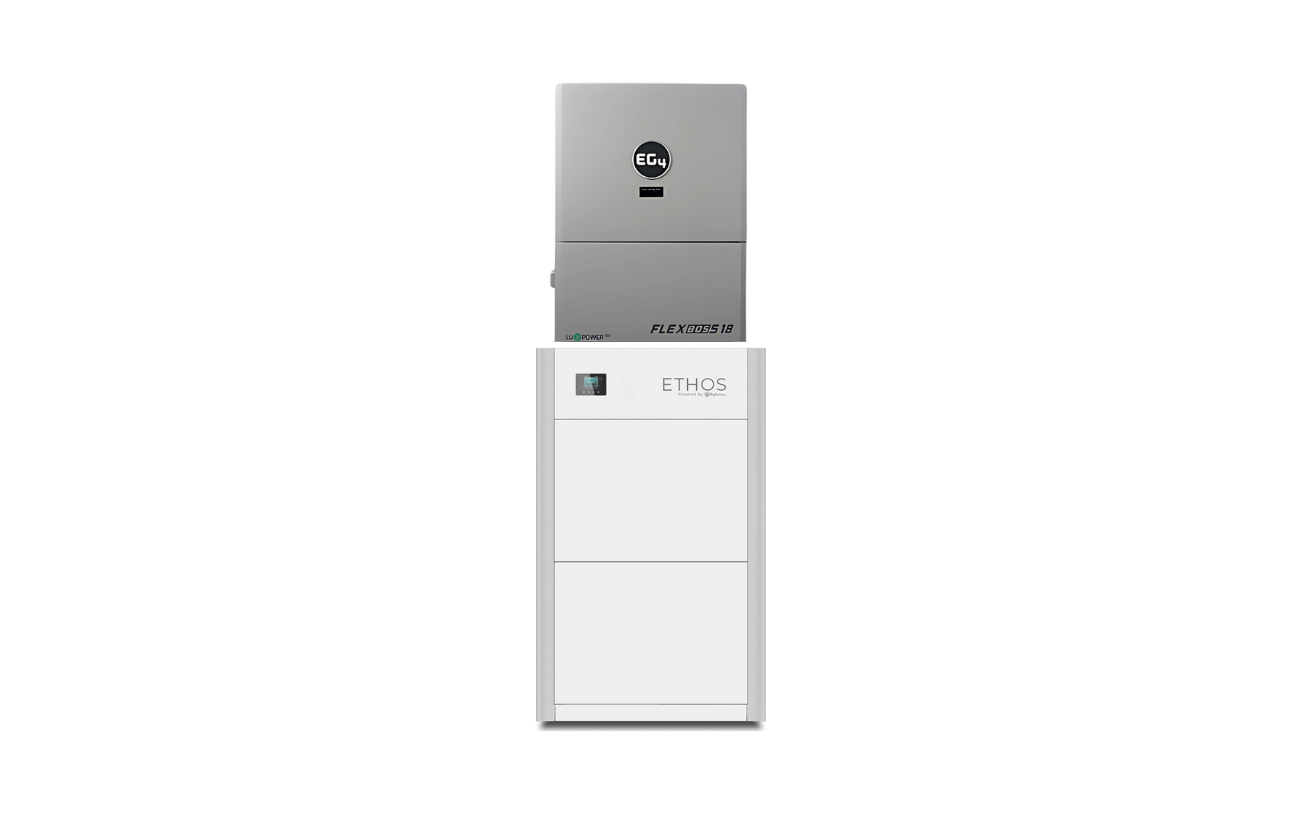 BigBattery ETHOS battery bank with EG4 FlexBOSS18 hybrid inverter kit