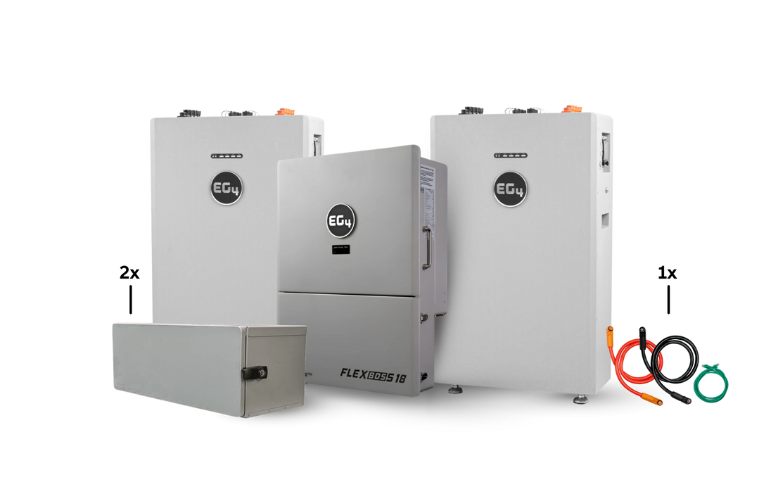 2x 314Ah All-Weather batteries with FlexBOSS18, 32 kWh