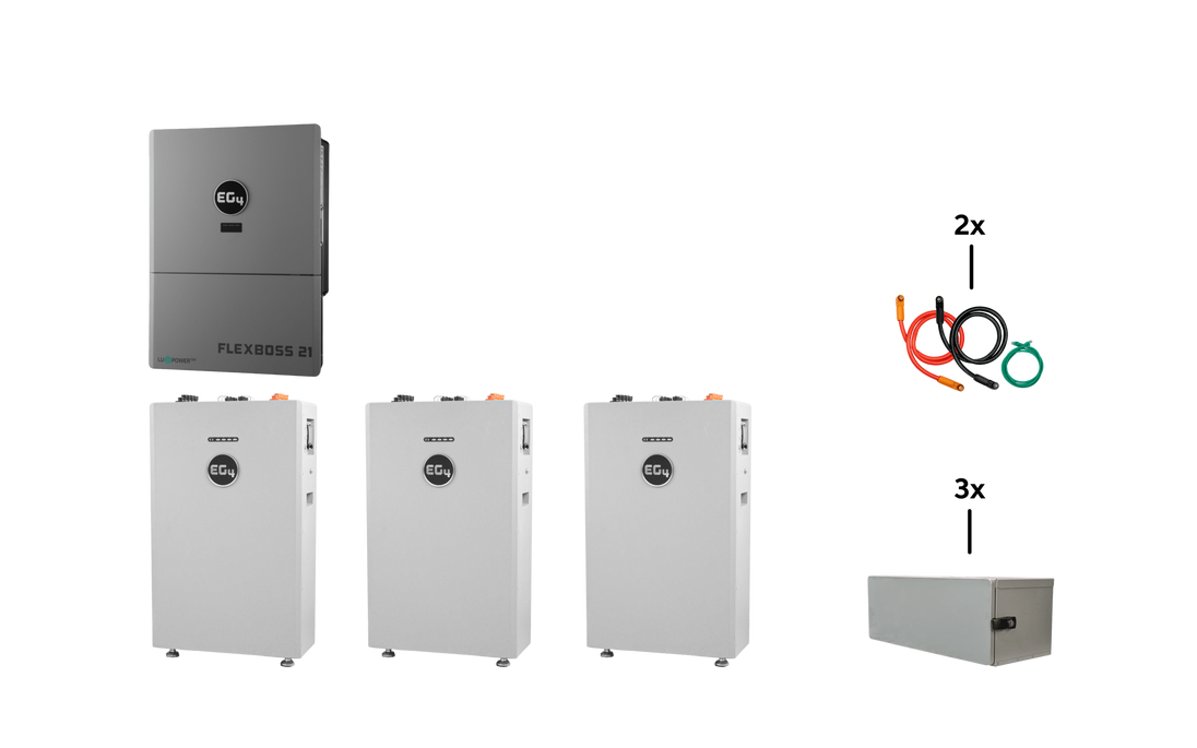 3x 314Ah All-Weather batteries with FlexBOSS21, 48 kWh