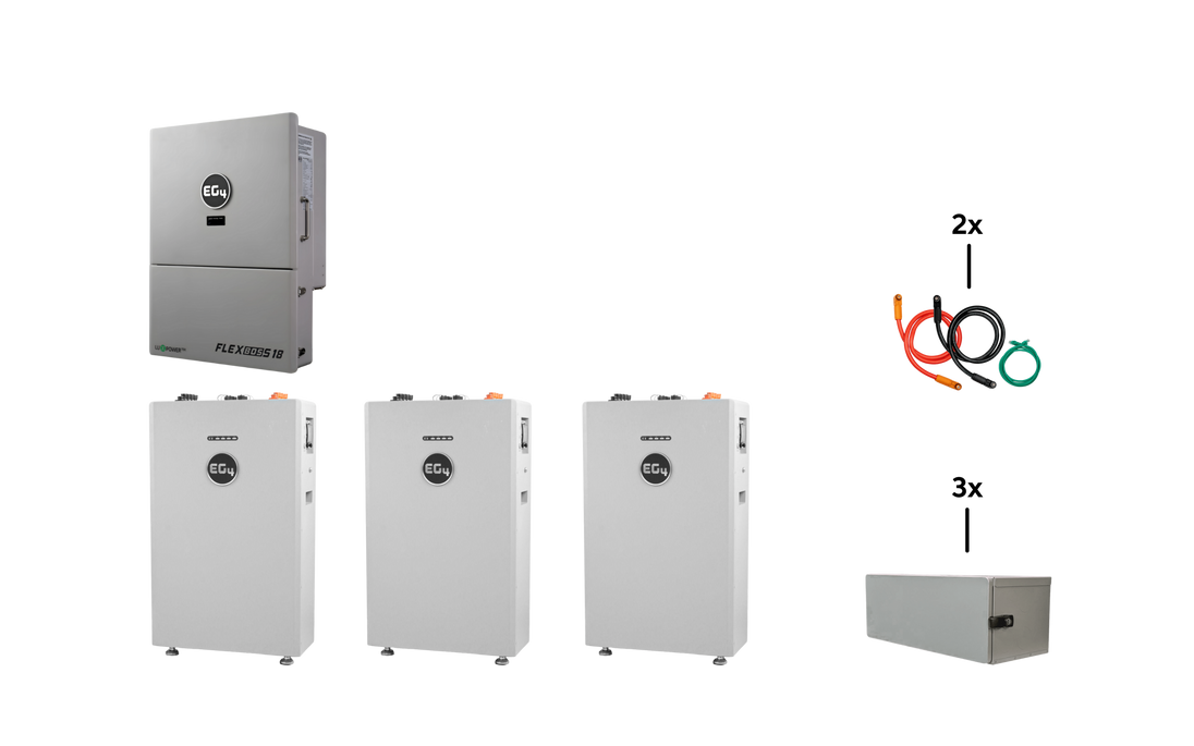 3x 314Ah All-Weather batteries with FlexBOSS18, 48 kWh