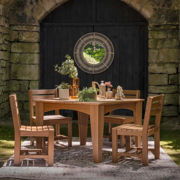LuxCraft Island 44 inch square poly dining table