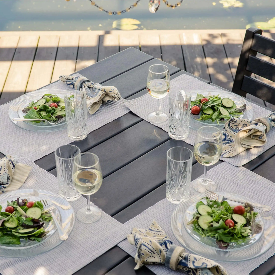 LuxCraft Island 44 inch square poly dining table