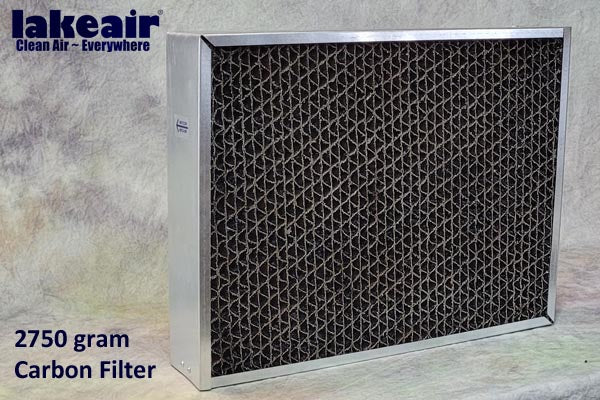 LakeAir activated carbon filter used in the LA2-RC2-HOC