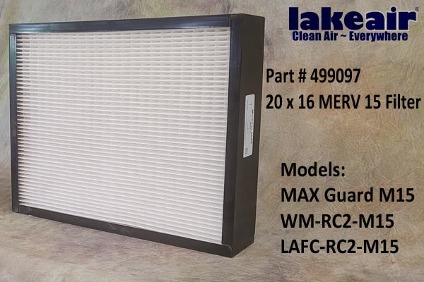LakeAir MERV 15 replacement media filter part 499097