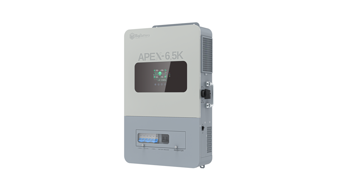 APEX 6.5K off-grid inverter, detail view