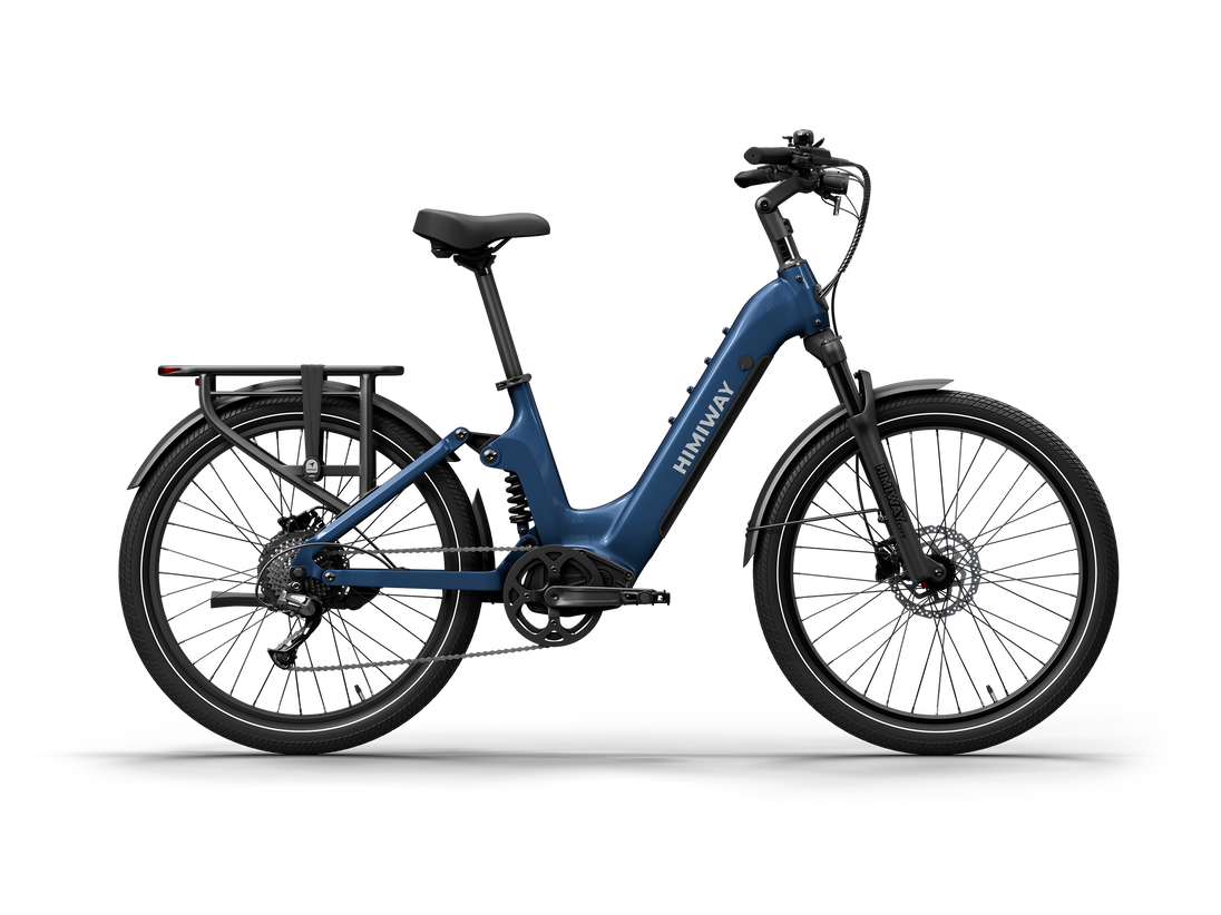 Himiway A7 commuter e-bike in Midnight Blue, side view