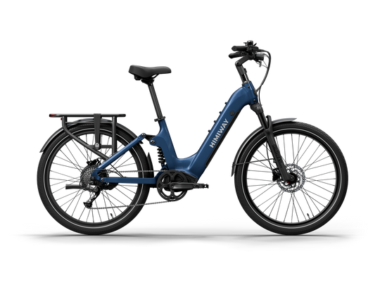 Himiway A7 commuter e-bike in Midnight Blue, side view