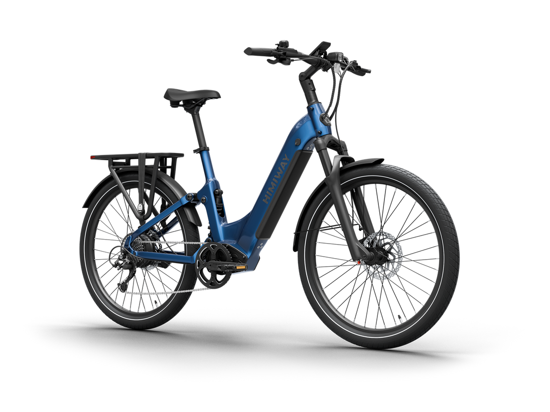 Himiway A7 e-bike in Midnight Blue, angled view
