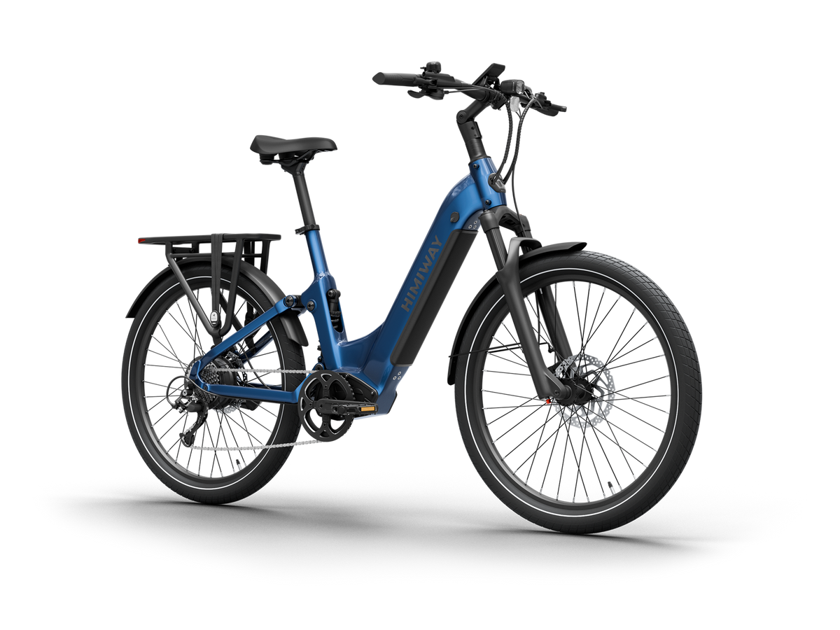 Himiway A7 e-bike in Midnight Blue, angled view