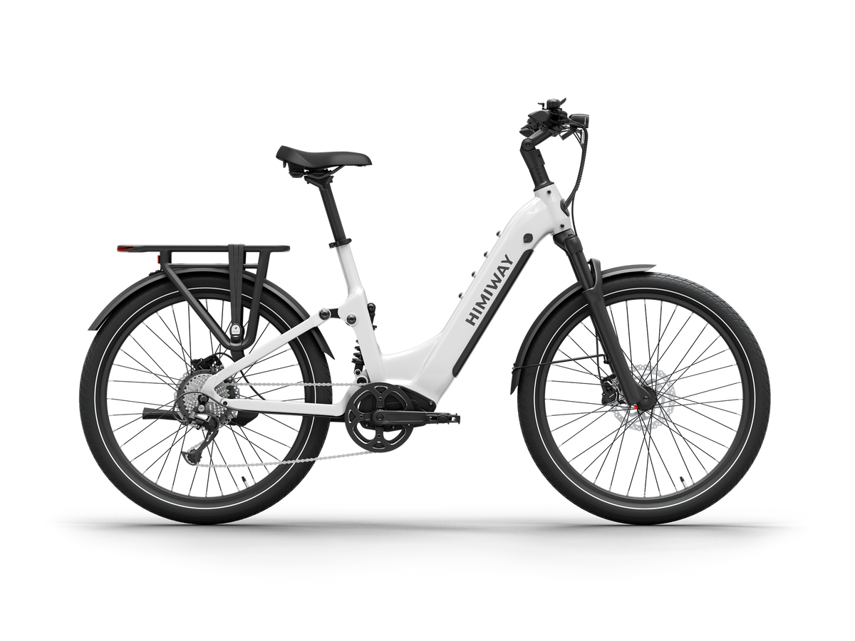 Himiway A7 e-bike in White, drive side