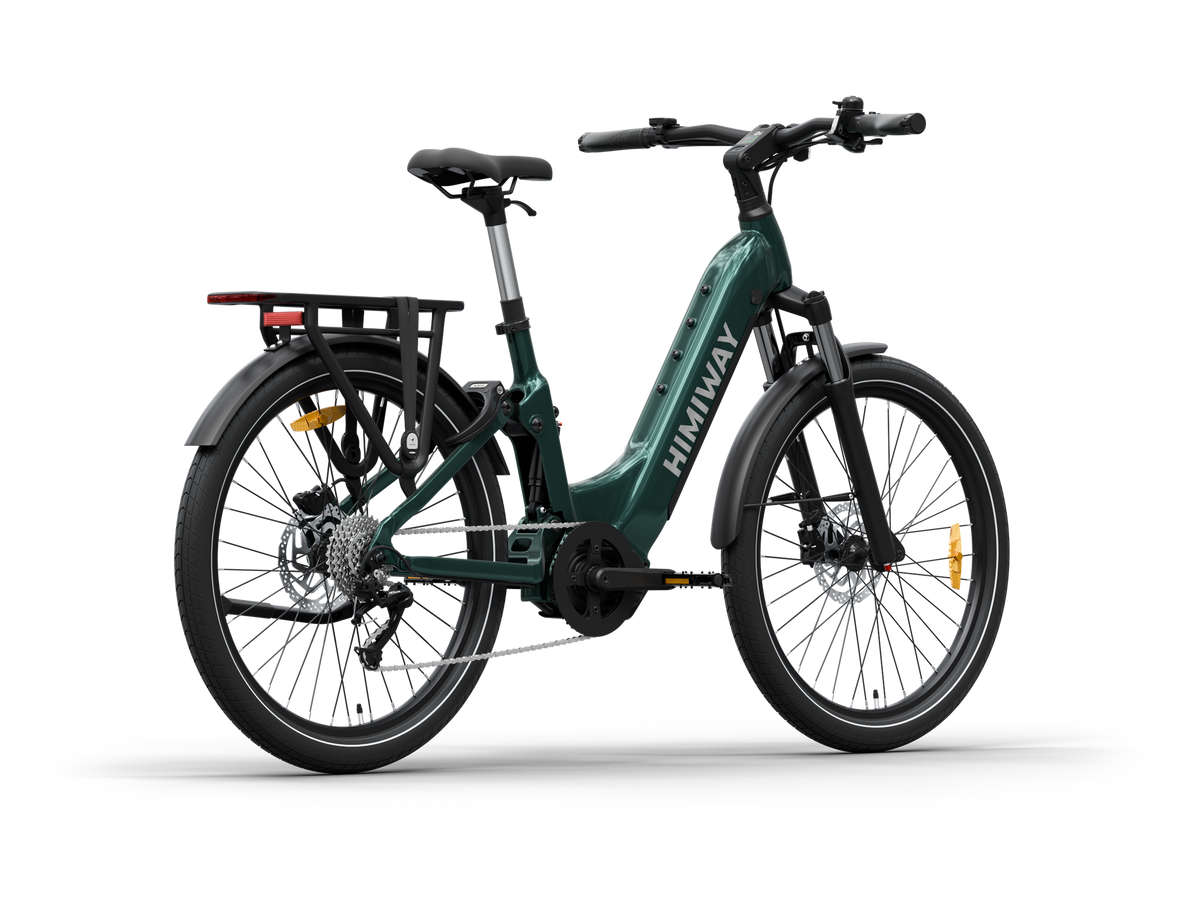 Himiway A7 Pro in Emerald Green, rear angle