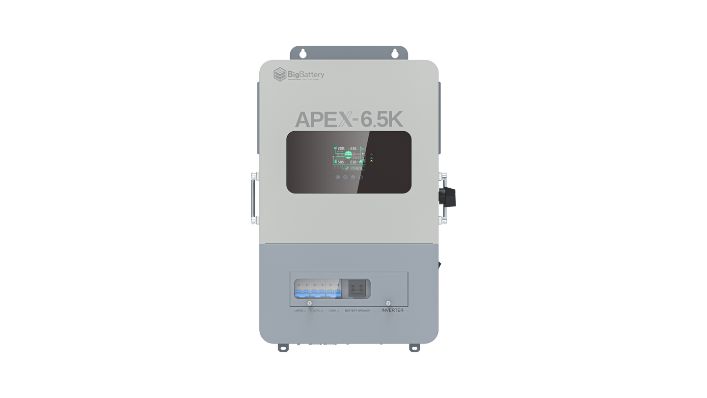 APEX 6.5K off-grid inverter, front view