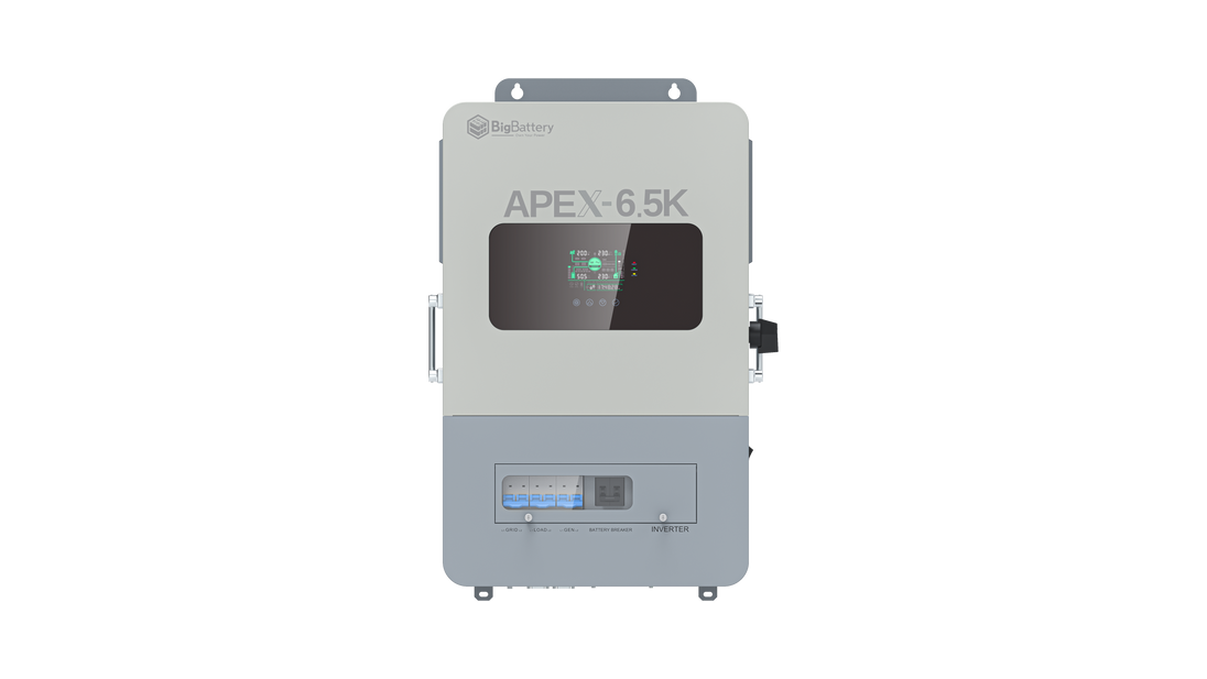 APEX 6.5K off-grid inverter, front view
