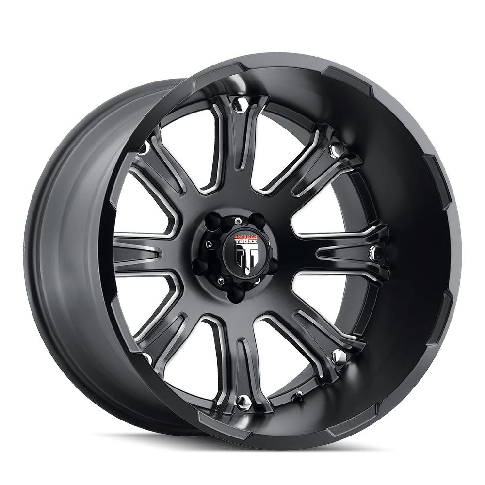 American Truxx Bomb AT154 Wheel – Black w/ Milled Spokes