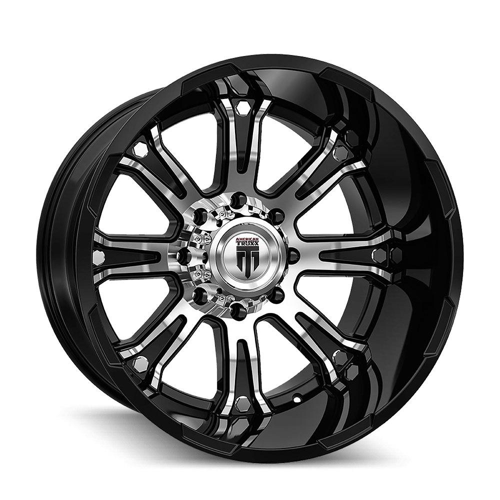 American Truxx Bomb AT154 Wheel – Black Machined Face