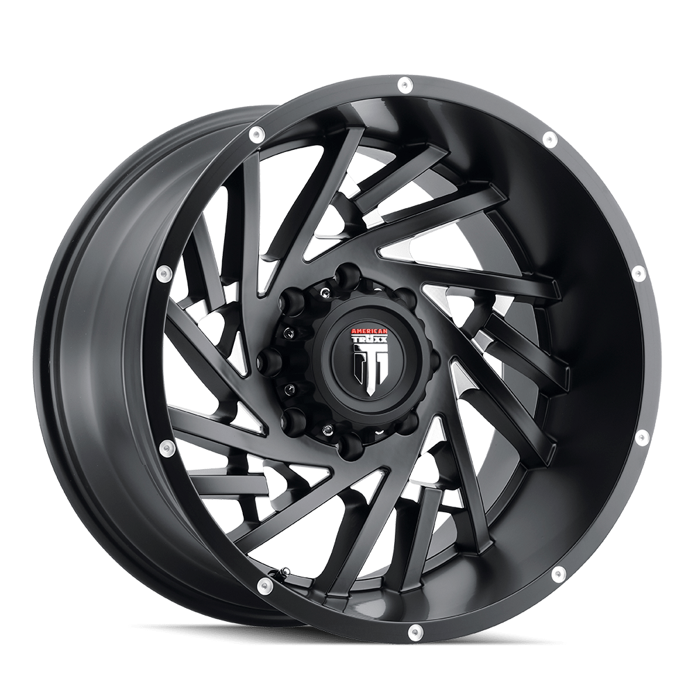 American Truxx Web AT161 Wheel – Black Milled Spokes