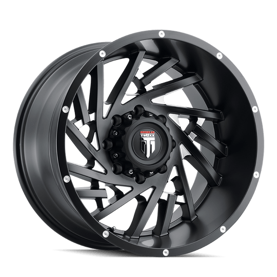 American Truxx Web AT161 Wheel – Black Milled Spokes