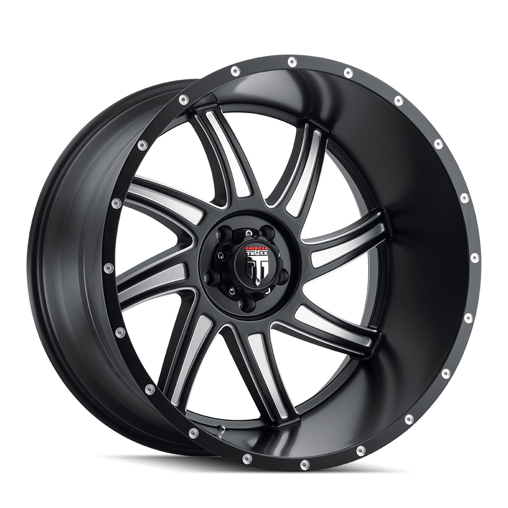 American Truxx Vortex AT162 Wheel – Black Milled Spokes