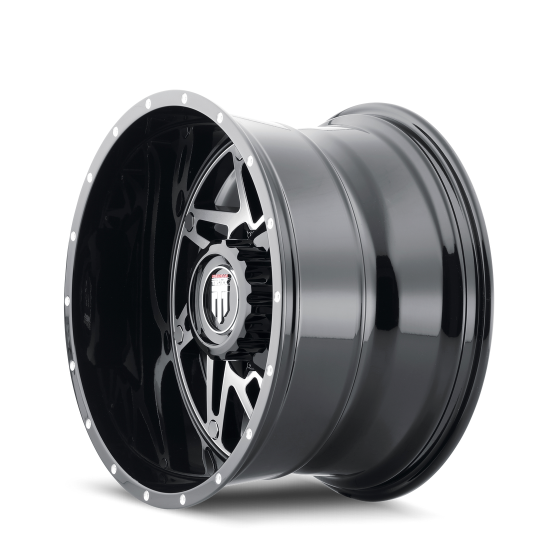 American Truxx Warrior AT165 Wheel – Black Machined Face