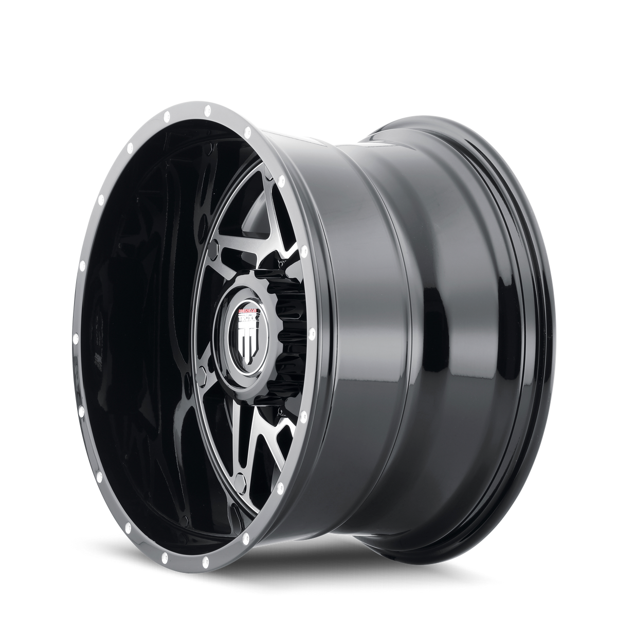American Truxx Warrior AT165 Wheel – Black Machined Face