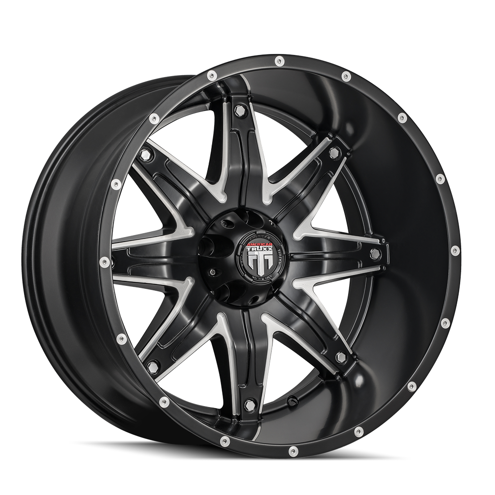 American Truxx Lonestar AT185 Wheel – Black Milled Spokes