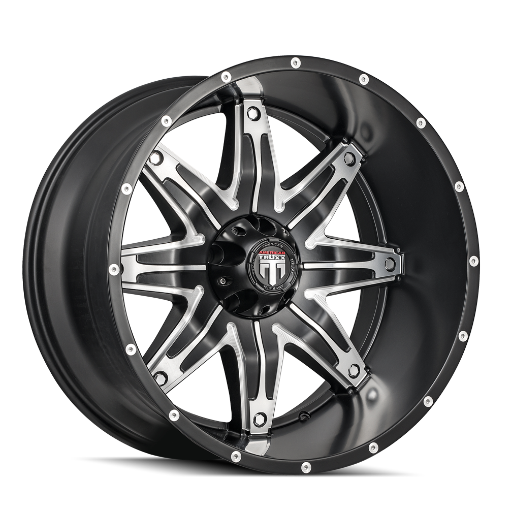 American Truxx Lonestar AT185 Wheel – Black Machined Face