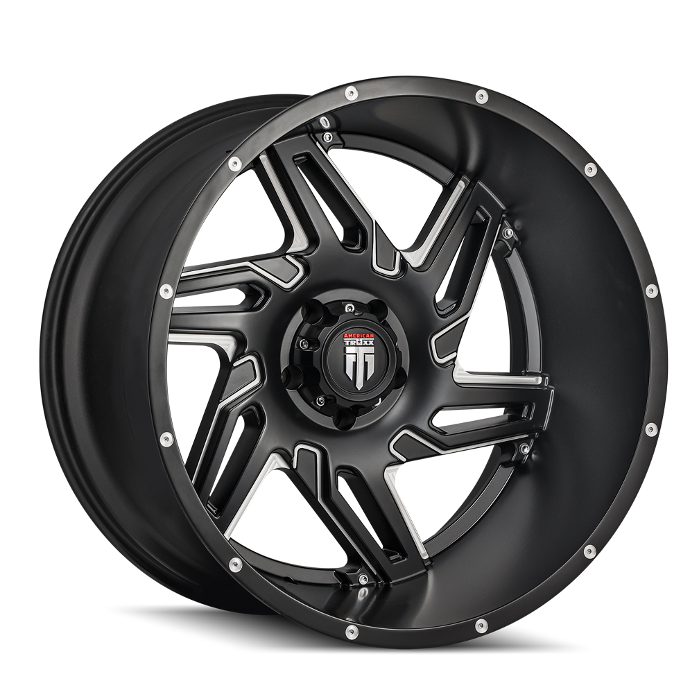 American Truxx Spurs AT186 Wheel – Black Milled Spokes