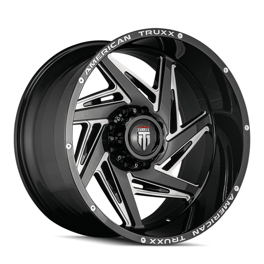 American Truxx Spiral AT1906 Wheel – Milled Matte Black