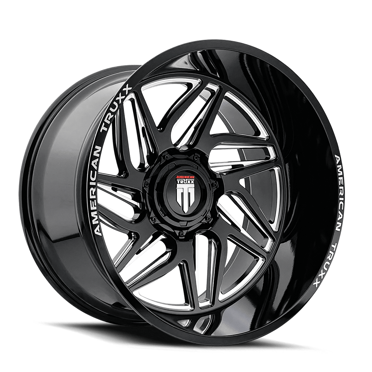 American Truxx Goliath AT1917 Wheel – Matte Black w/ Milled Spokes