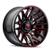 American Truxx Evolution AT1919 Wheel – Gloss Black w/ Red Prizm Milled Spokes