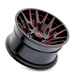 American Truxx Evolution AT1919 Wheel – Gloss Black w/ Red Prizm Milled Spokes