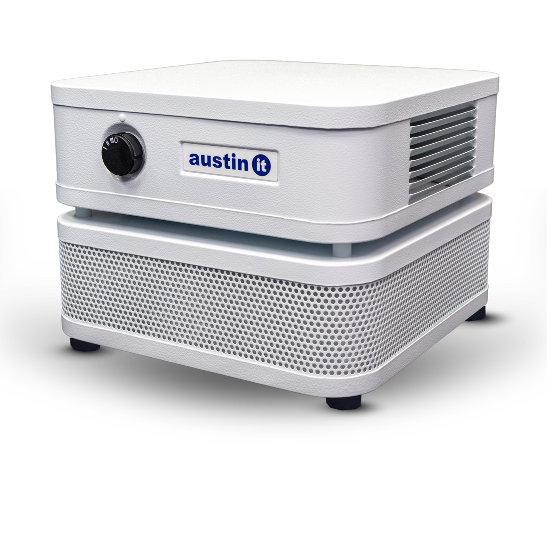 Austin Air it personal air purifier, left angle