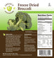 Legacy Food Storage 30 Serving Freeze Dried Broccoli Pouch - 6 pack freeze dried broccoli contents
