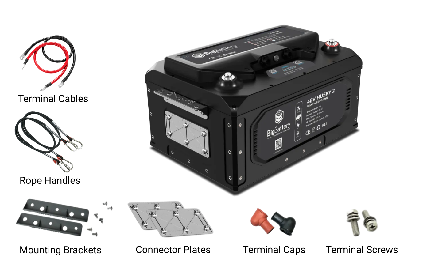 BigBattery 48V HUSKY 2 INV lithium battery, product view