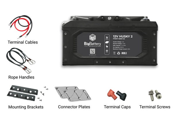 BigBattery 12V HUSKY 2 INV lithium battery, product view