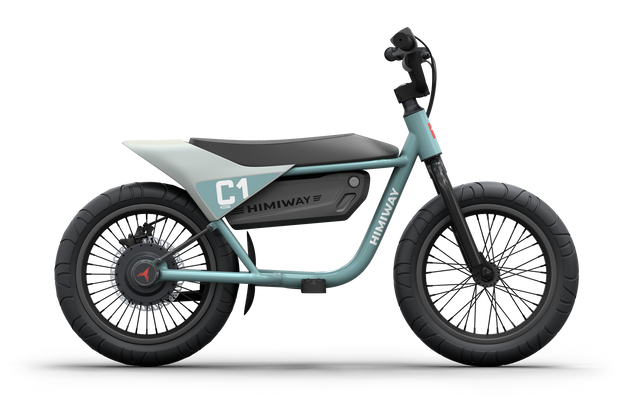 Himiway C1 kids electric bike in Bluish Gray, side view