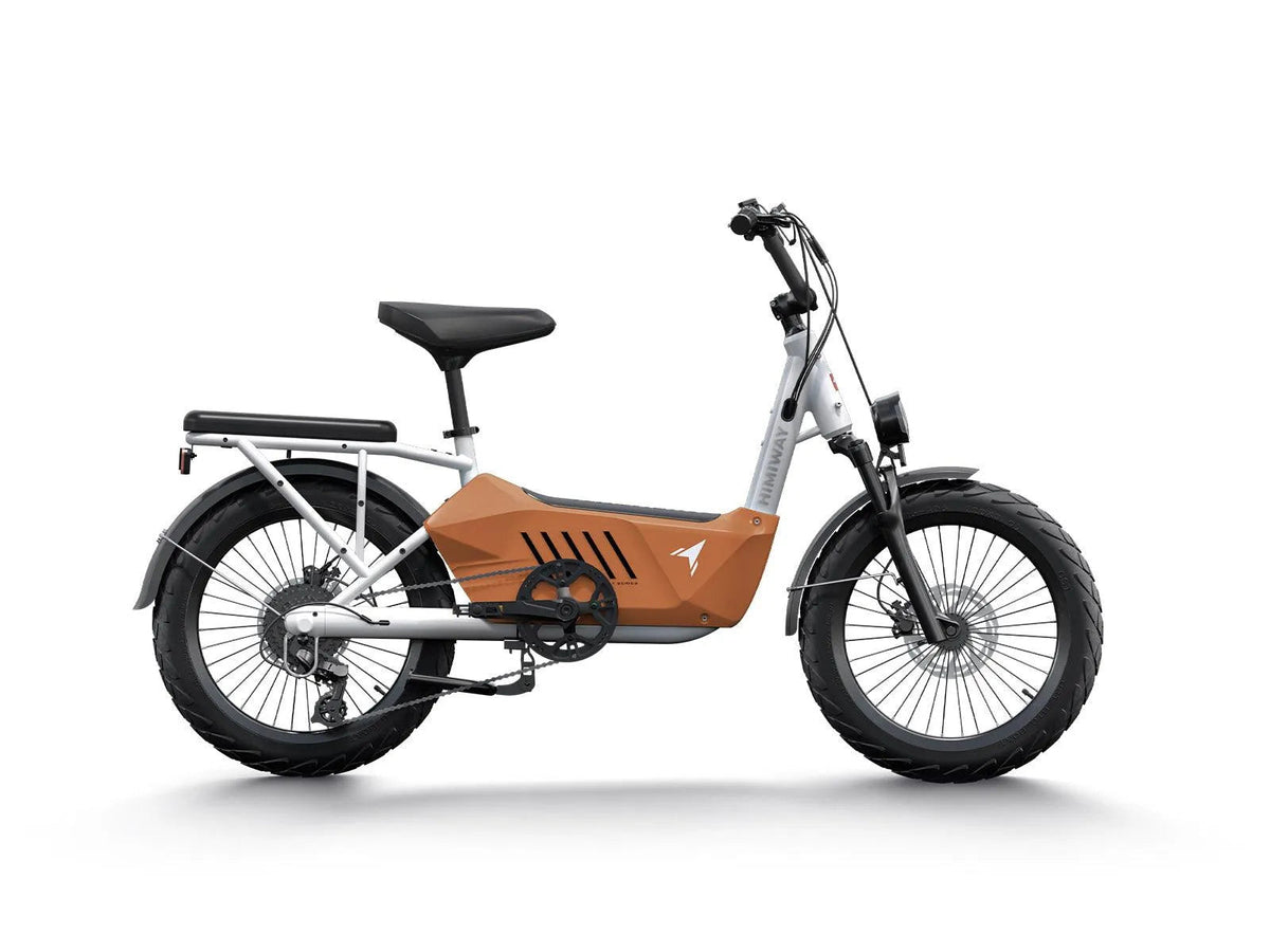 Himiway C3 cargo e-bike in Orange, side view