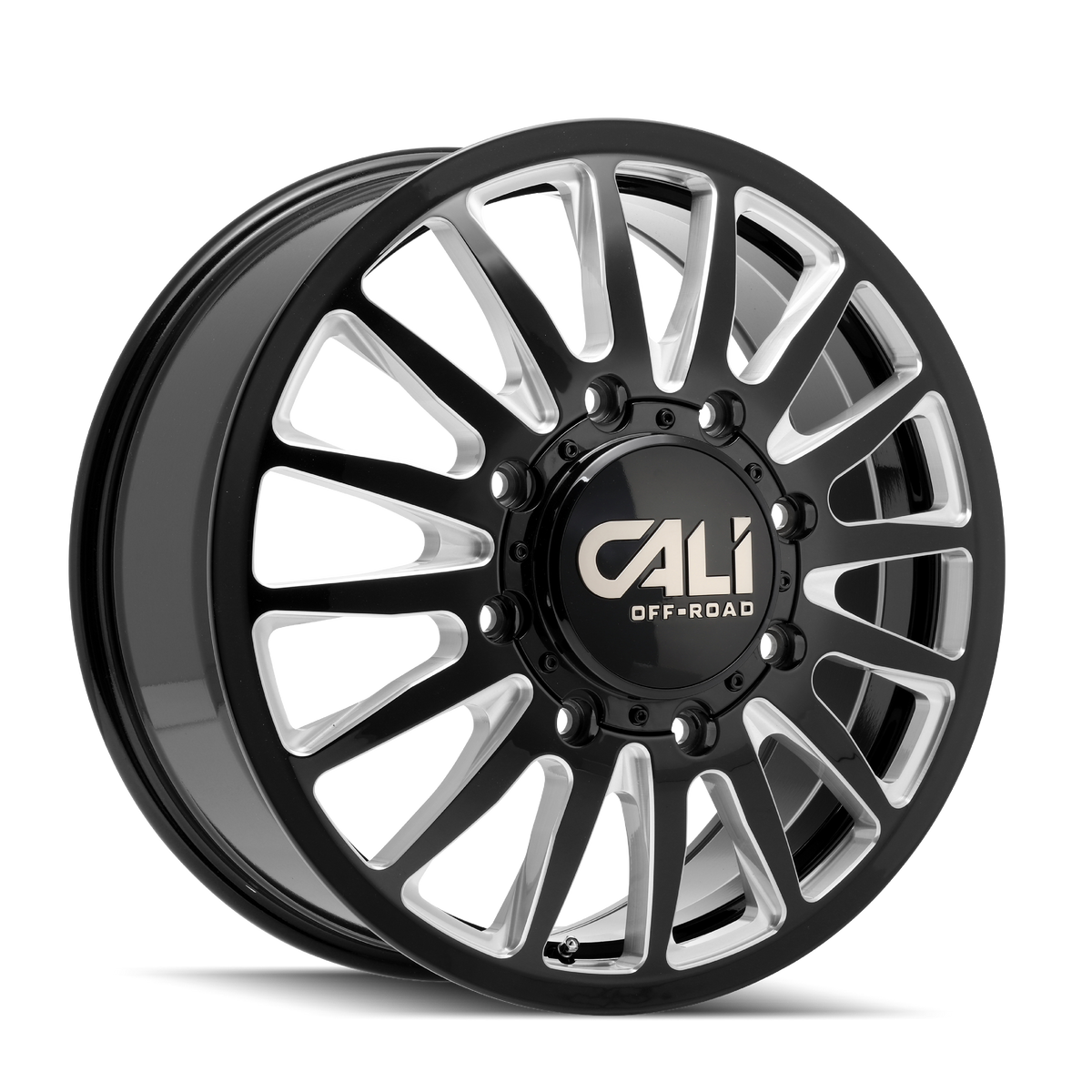 Cali Off-Road Summit 9110D Wheel – Gloss Black w/ Milled Spokes
