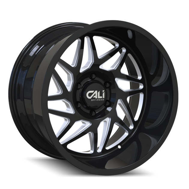 Cali Off-Road Gemini 9112 Wheel – Gloss Black w/ Milled Spokes
