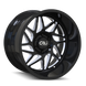 Cali Off-Road Gemini 9112 Wheel – Gloss Black w/ Milled Spokes