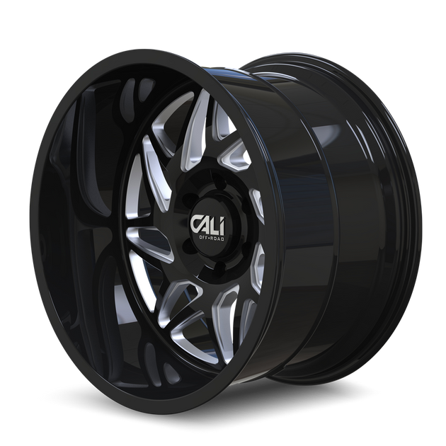 Cali Off-Road Gemini 9112 Wheel – Gloss Black w/ Milled Spokes
