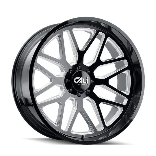 Cali Off-Road Invader 9115 Wheel – Gloss Black with Milled Spokes