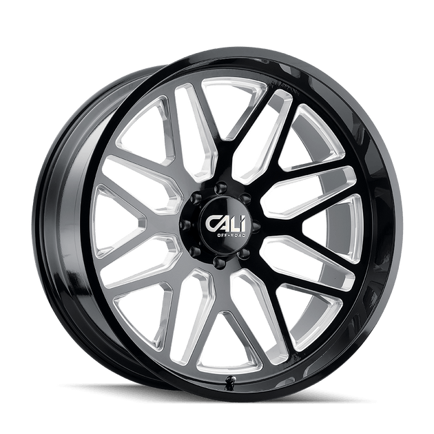 Cali Off-Road Invader 9115 Wheel – Gloss Black with Milled Spokes