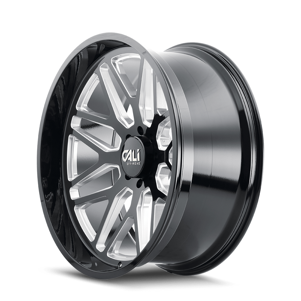 Cali Off-Road Invader 9115 Wheel – Gloss Black with Milled Spokes