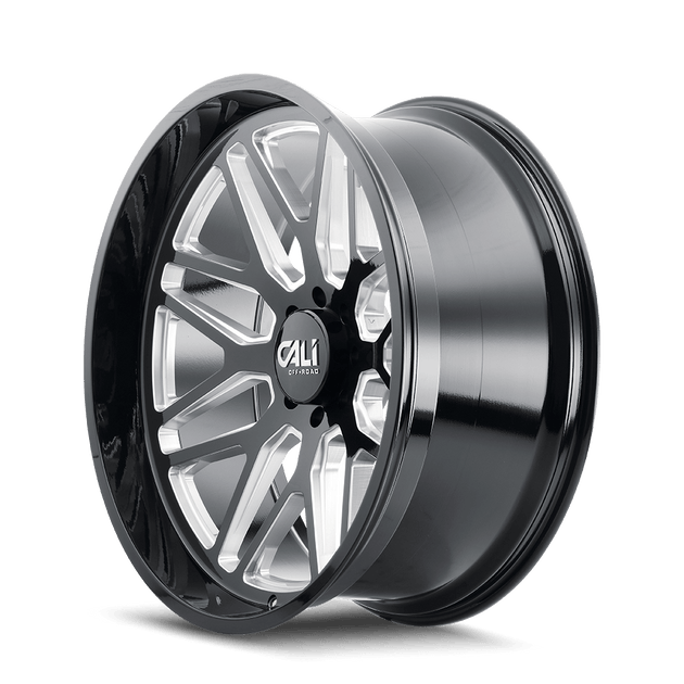 Cali Off-Road Invader 9115 Wheel – Gloss Black with Milled Spokes