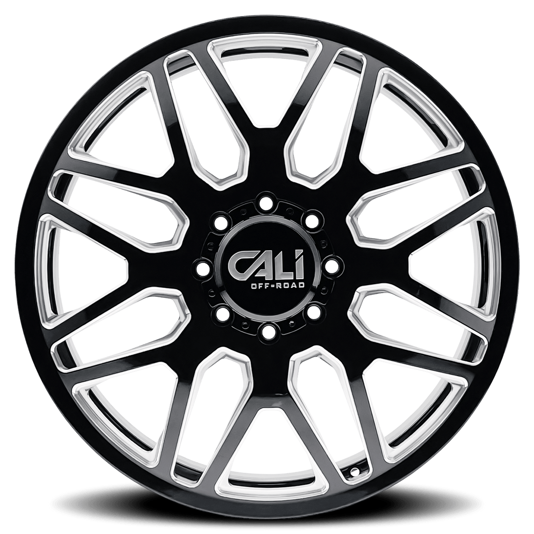 Cali Off-Road Invader Dually 9115D Wheel – Gloss Black w/ Milled Spokes